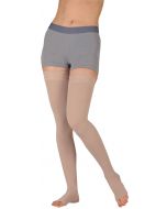 Juzo circular knit custom compression thigh high stockings for lymphedema